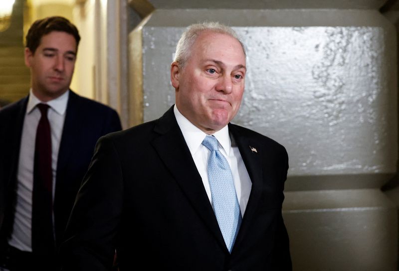 &copy; Reuters. U.S. House Republican Whip Rep. Steve Scalise (R-LA) makes his way through the U.S. Capitol on the first day of the new Congress in Washington, U.S., January 3, 2023. REUTERS/Evelyn Hockstein