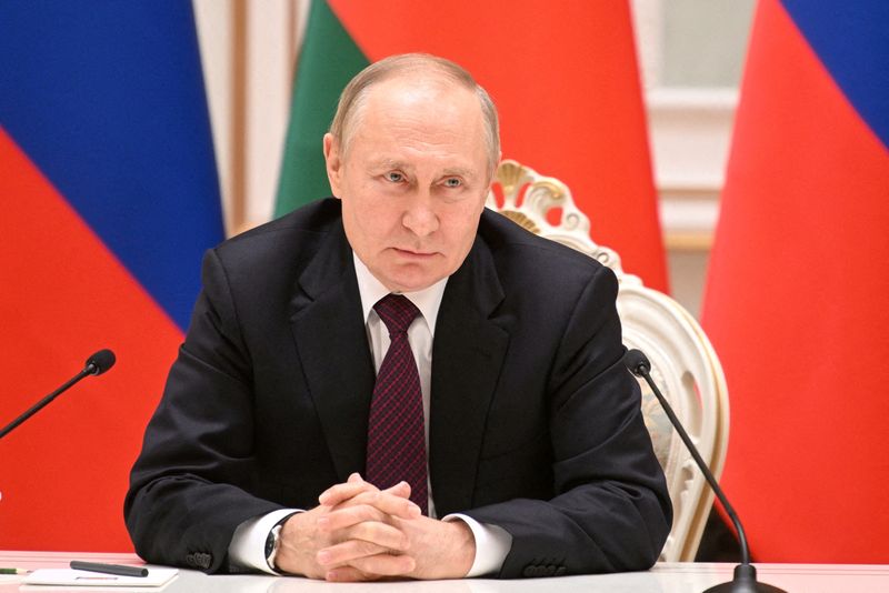 &copy; Reuters. FILE PHOTO: Russian President Vladimir Putin attends a news conference in Minsk, Belarus December 19, 2022. Sputnik/Pavel Bednyakov/Kremlin via REUTERS