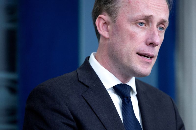 &copy; Reuters. FILE PHOTO: White House National Security Adviser Jake Sullivan speaks during a daily press briefing at the White House in Washington, D.C., U.S., November 10, 2022. REUTERS/Tom Brenner/File Photo