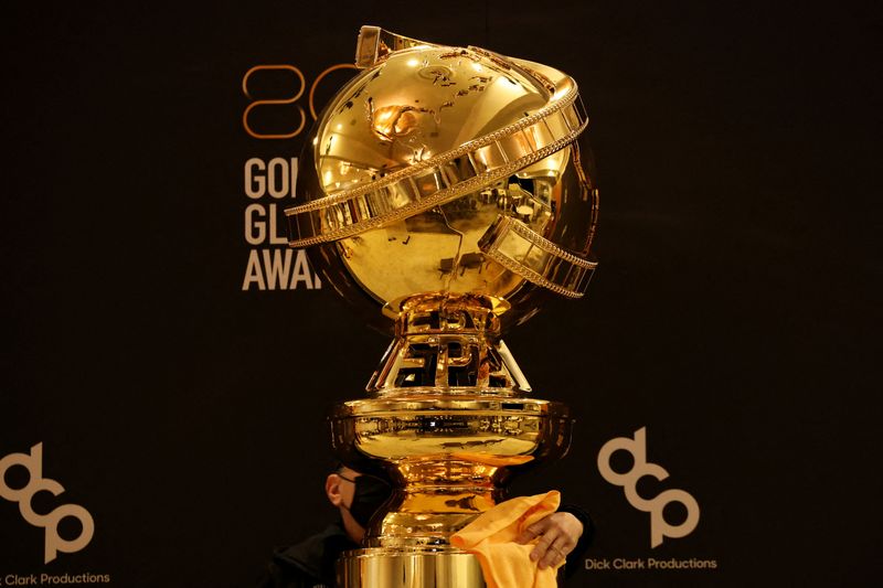 &copy; Reuters. FILE PHOTO: The  Annual Golden Globe Awards ceremony will be held on Tuesday  in Beverly Hills, California, U.S. Photo taken on December 12, 2022. REUTERS/Mario Anzuoni