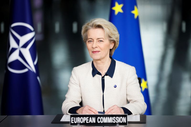 &copy; Reuters. La presidenta de la Comisión Europea, Ursula von der Leyen, en la sede de la OTAN en Bruselas, Bélgica, el 10 de enero de 2023. REUTERS/Johanna Geron