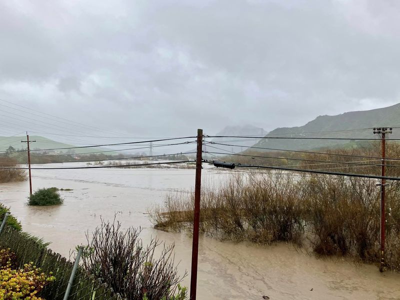 &copy; Reuters. A view of flood waters in Morro Bay, California, U.S., January 9, 2023 in this picture obtained from social media. Carolyn Krueger/via REUTERS  
