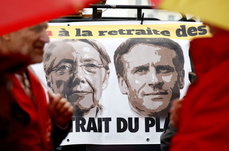 &copy; Reuters. Protesto contra reforma previdenciária em Rennes, na França
10/01/2023
REUTERS/Stephane Mahe