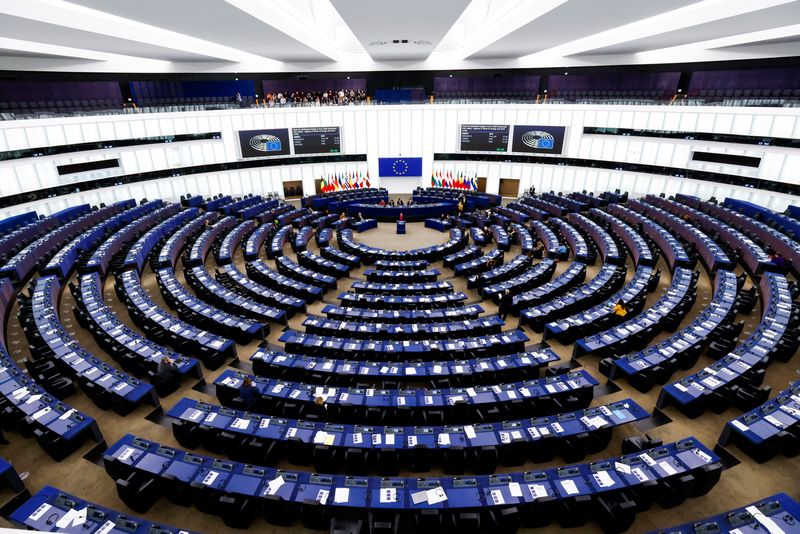 &copy; Reuters. FILE PHOTO: A general view at the European Parliament in Strasbourg, France, December 13, 2022. REUTERS/Yves Herman