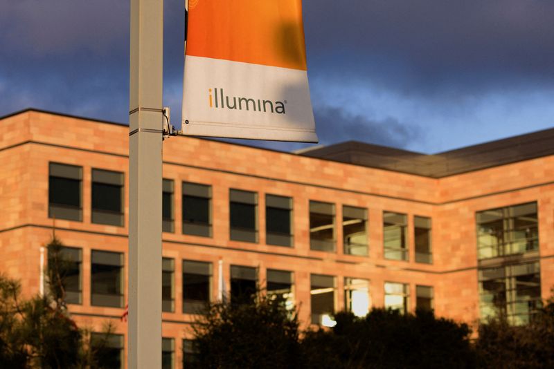 &copy; Reuters. FILE PHOTO: Illumina's global headquarters is pictured in San Diego, California, U.S., November, 28, 2022. REUTERS/Mike Blake