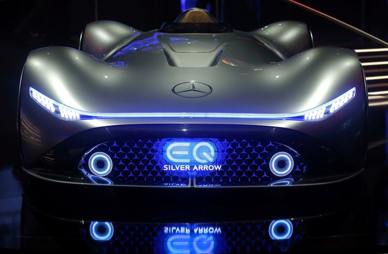 &copy; Reuters. Mercedes-Benz EQ Silver Arrow is pictured at the international Frankfurt Motor Show (IAA) in Frankfurt, Germany, September 11, 2019. REUTERS/Ralph Orlowski