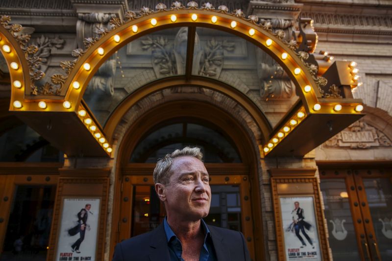 &copy; Reuters. FILE PHOTO: Dancer Michael Flatley poses for a portrait in front of the Lyric Theater in New York November 17, 2015. REUTERS/Lucas Jackson
