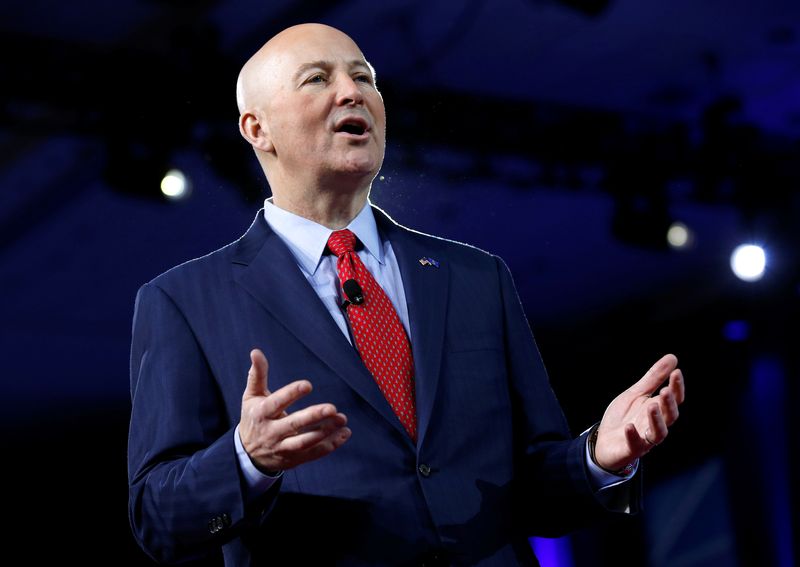 &copy; Reuters. FILE PHOTO: Republican Governor of Nebraska Pete Ricketts speaks at the Conservative Political Action Conference (CPAC) in Oxon Hill, Maryland, U.S. February 24, 2017. REUTERS/Joshua Roberts