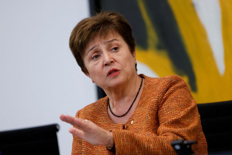 © Reuters. Chefe do FMI, Kristalina Georgieva, durante coletiva de imprensa em Berlim, Alemanha
29/11/2022
REUTERS/Michele Tantussi/File Photo