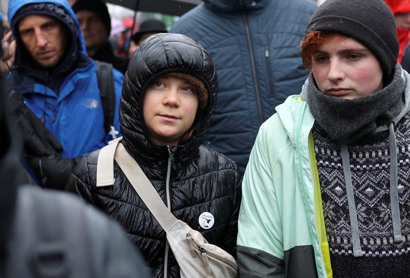 Thunberg joins march on German village in protest against coal mine expansion