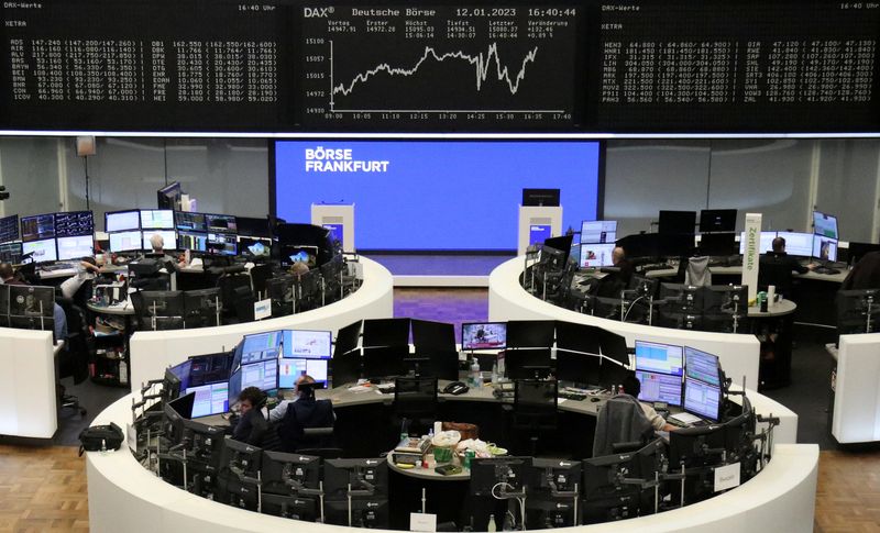 &copy; Reuters. The German share price index DAX graph is pictured at the stock exchange in Frankfurt, Germany, January 12, 2023.    REUTERS/Staff
