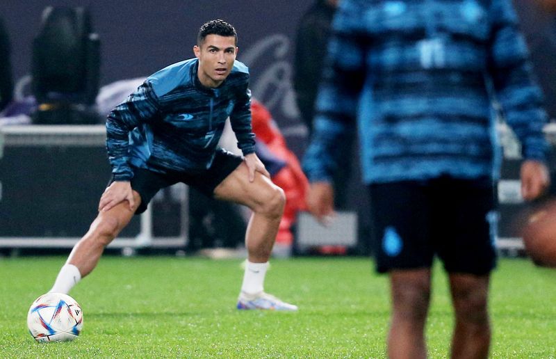 &copy; Reuters. Cristiano Ronaldo durante treino do Al Nassr
03/01/2023
REUTERS/Ahmed Yosri