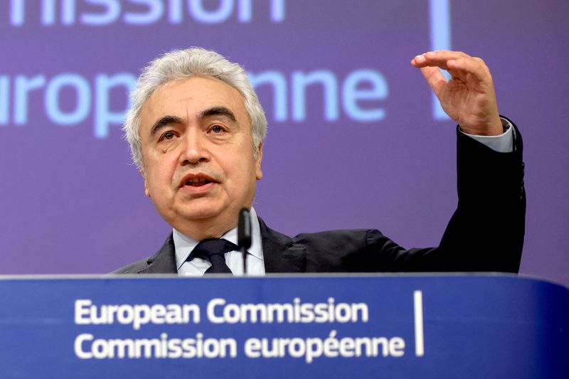&copy; Reuters. FILE PHOTO: Fatih Birol, Executive Director of the International Energy Agency, attends a news conference in Brussels, Belgium, December 12, 2022. REUTERS/Johanna Geron