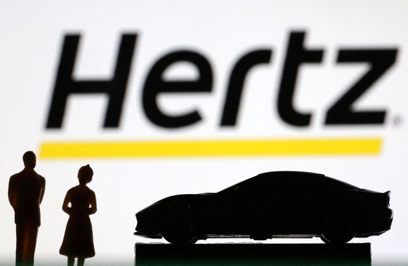 &copy; Reuters. Hertz car rental logo is seen in this illustration taken June 27, 2022. REUTERS/Dado Ruvic/Illustration