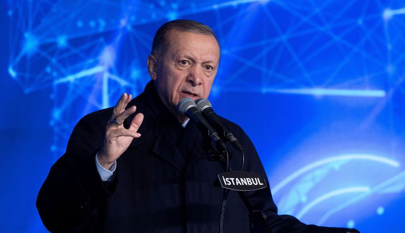 &copy; Reuters. Presidente turco, Tayyip Erdogan, durante evento em Istambul, Turquia
16/12/2022
REUTERS/Umit Bektas/File Photo