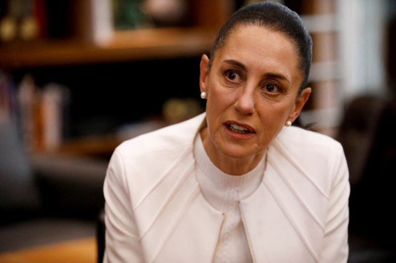 &copy; Reuters. FILE PHOTO: Mexico City’s Mayor Claudia Sheinbaum speaks during an interview with Reuters in Mexico City, Mexico September 22, 2022. REUTERS/Raquel Cunha/File Photo