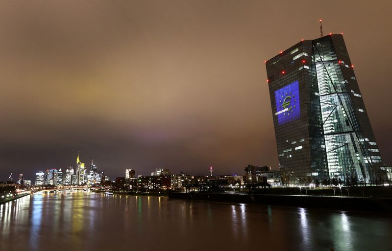 &copy; Reuters. European Central Bank (ECB) headquarters building is seen during sunset in Frankfurt, Germany, January 5, 2022. REUTERS/Kai Pfaffenbach