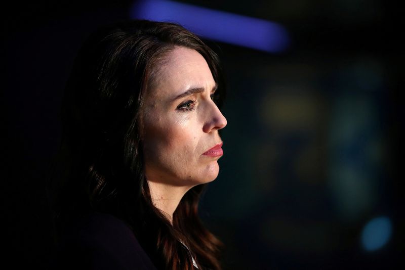 &copy; Reuters. FILE PHOTO: New Zealand Prime Minister Jacinda Ardern addresses the media after participating in a televised debate with National leader Judith Collins at TVNZ in Auckland, New Zealand, September 22, 2020.  Fiona Goodall/Pool via REUTERS/File Photo