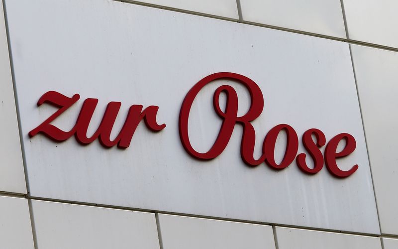 &copy; Reuters. The logo of Swiss-based mail-order pharmacy and medical supplier Zur Rose Group is seen at the company's headquarters in Frauenfeld, Switzerland May 9, 2017.  REUTERS/Arnd Wiegmann