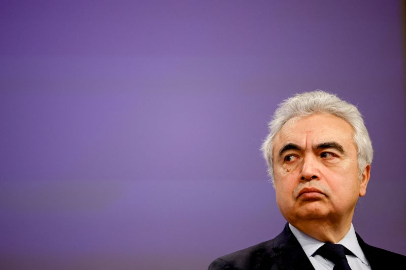 &copy; Reuters. Fatih Birol, Executive Director of the International Energy Agency, attends a news conference in Brussels, Belgium, December 12, 2022. REUTERS/Johanna Geron