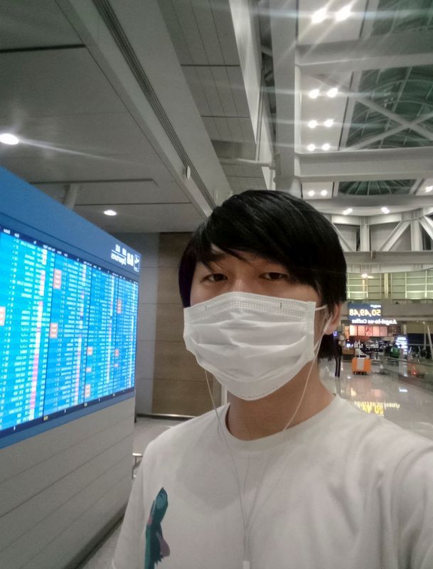 © Reuters. FILE PHOTO: Vladimir Maraktayev poses for a picture in a departure lounge at Incheon International Airport Incheon, South Korea, January 19, 2023. Courtesy of Vladimir Maraktayev/Handout via REUTERS