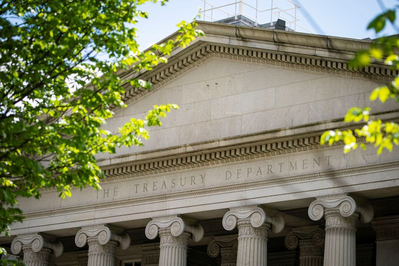 &copy; Reuters. The Treasury Department is pictured in Washington, U.S., April 25, 2021. REUTERS/Al Drago