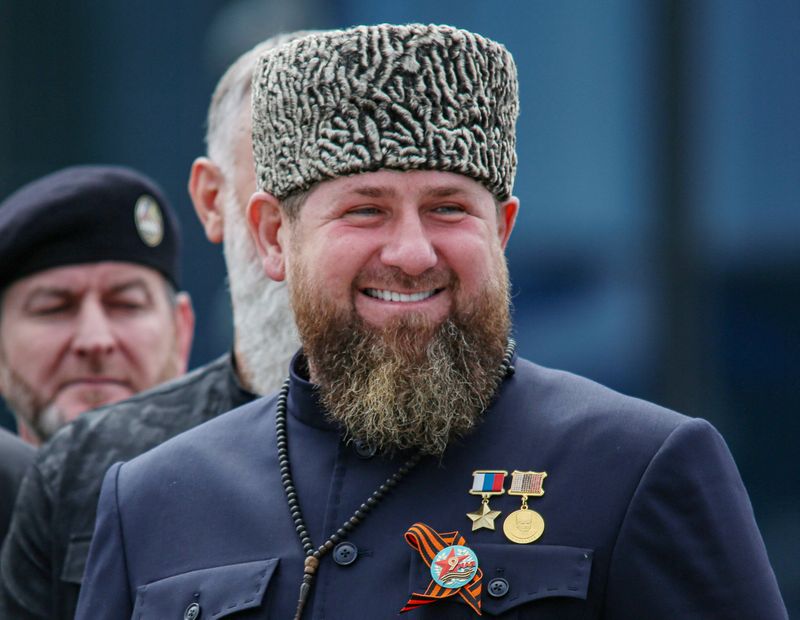 &copy; Reuters. FILE PHOTO: Head of the Chechen Republic Ramzan Kadyrov attends a military parade on Victory Day, which marks the 77th anniversary of the victory over Nazi Germany in World War Two, in the Chechen capital Grozny, Russia May 9, 2022. REUTERS/Chingis Kondar