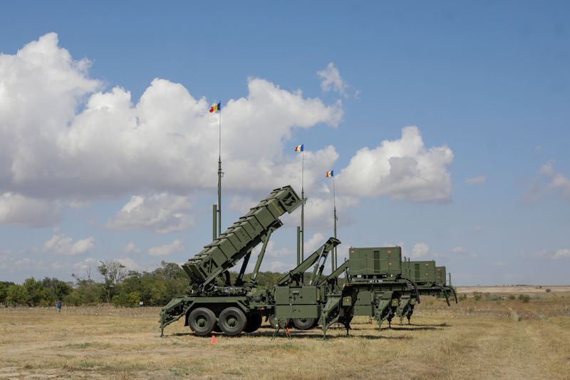 &copy; Reuters. FILE PHOTO: The first Patriot surface-to-air missile systems delivered to Romanian Army can be seen at the National Training Center for Air Defense, in Capu Midia, eastern Romania, September 17, 2020. Inquam Photos/George Calin via REUTERS 