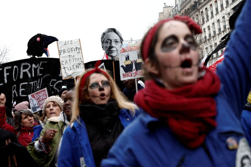 &copy; Reuters. Franceses fazem protestos contra proposta de reforma previdenciária
19/01/2023
REUTERS/Benoit Tessier