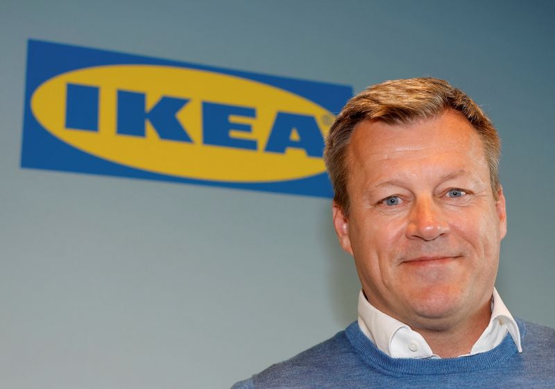 &copy; Reuters. FILE PHOTO: Jesper Brodin, CEO of Ingka Group, which owns most IKEA stores world-wide, attends the opening of an IKEA store in Nice, France, May 11, 2022.  REUTERS/Eric Gaillard/File Photo