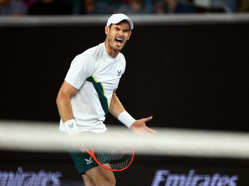 &copy; Reuters. Andy Murray durante partida da segunda rodada do Aberto da Austrália
19/01/2023 REUTERS/Hannah Mckay