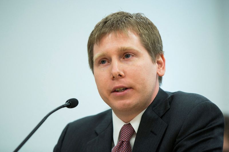 &copy; Reuters. FILE PHOTO: Bitcoin investor Barry Silbert speaks at a New York State Department of Financial Services (DFS) virtual currency hearing in the Manhattan borough of New York January 28, 2014. REUTERS/Lucas Jackson/File Photo