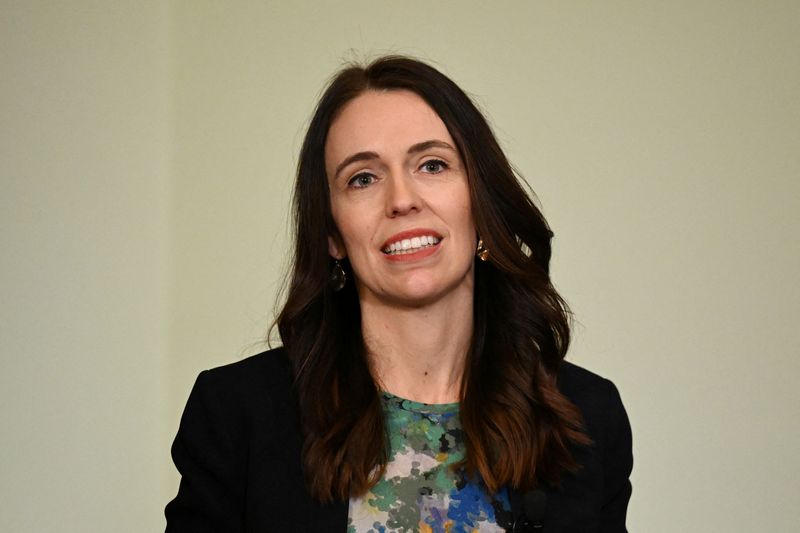 &copy; Reuters. FILE PHOTO: New Zealand's Prime Minister Jacinda Ardern addresses the Lowy Institute in Sydney, Australia, July 7, 2022. Dean Lewins/Pool via REUTERS