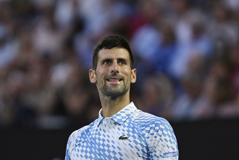 &copy; Reuters. Novak Djokovic durante partida do Aberto da Austrália
23/01/2023 REUTERS/Jaimi Joy