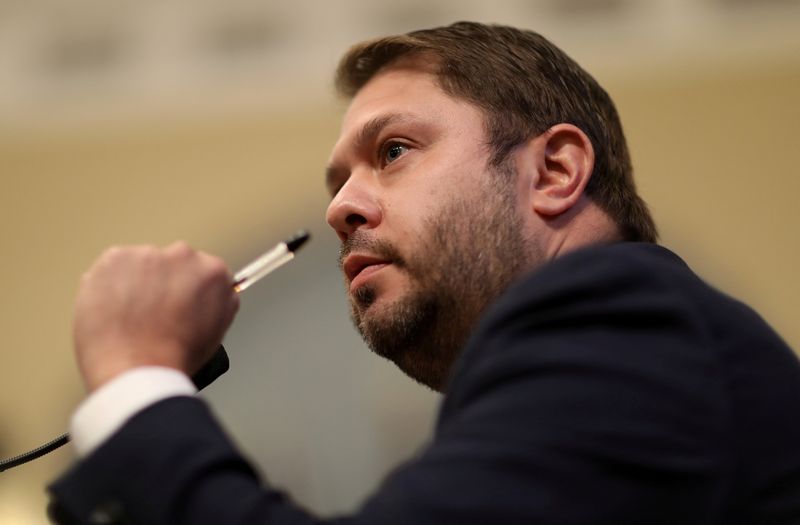 &copy; Reuters. FILE PHOTO: U.S. Rep. Ruben Gallego (D-AZ)  during a House Natural Resources Committee hearing on Capitol Hill in Washington, U.S., July 28, 2020. REUTERS/Leah Millis/Pool