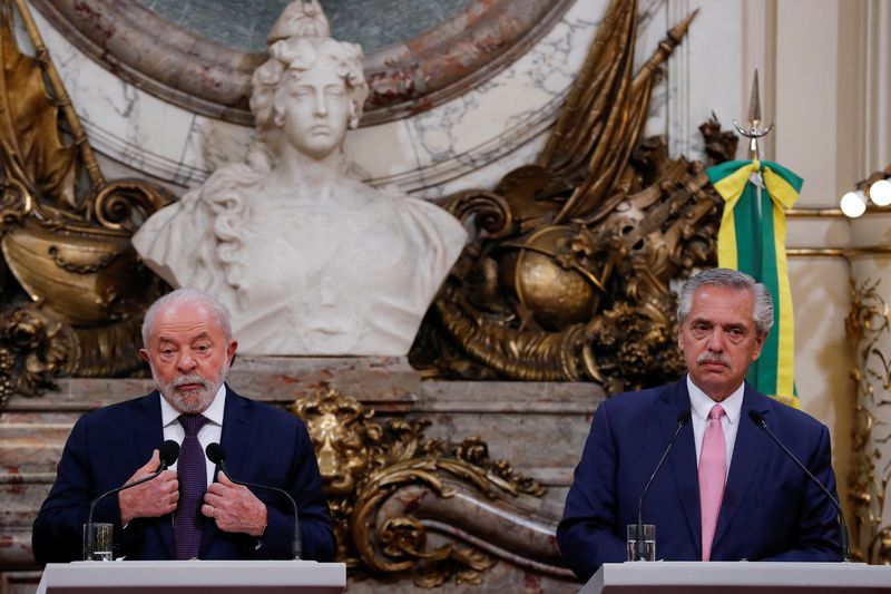 &copy; Reuters. Lula e Fernández dão entrevista conjunta em Buenos Aires
23/01/2023
REUTERS/Agustin Marcarian