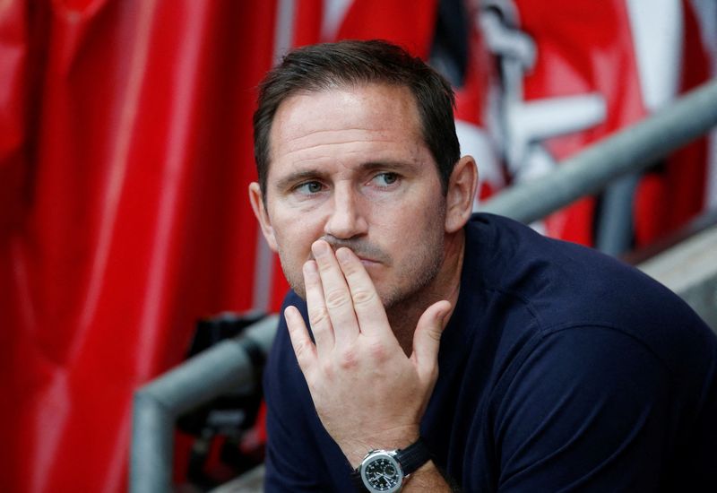 &copy; Reuters. Frank Lampard durante partida do Everton contra o Fleetwood Town pela Copa da Liga Inglesa
23/08/2022 Action Images via Reuters/Ed Sykes