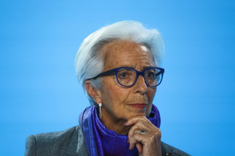 &copy; Reuters. FILE PHOTO: European Central Bank (ECB) President Christine Lagarde attends a news conference following the ECB's monetary policy meeting in Frankfurt, Germany December 15, 2022. REUTERS/Wolfgang Rattay