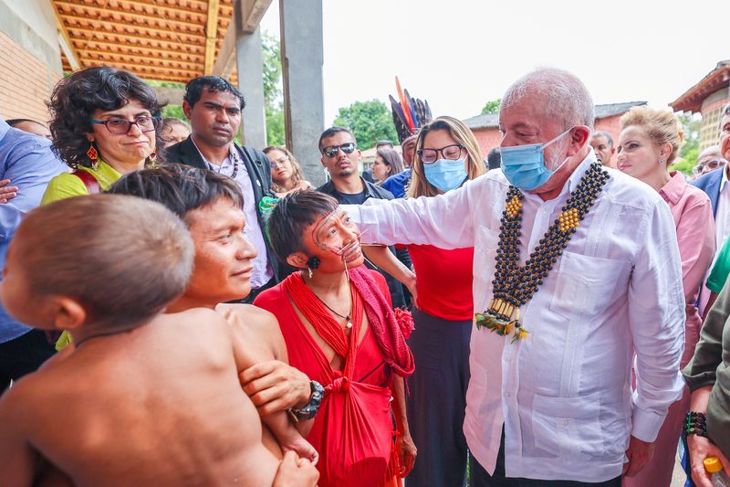 &copy; Reuters. Presidente Lula visita CASA Yanomami em Boa Vista, Roraima
21/01/2023
Ricardo Stuckert/Divulgação via REUTERS