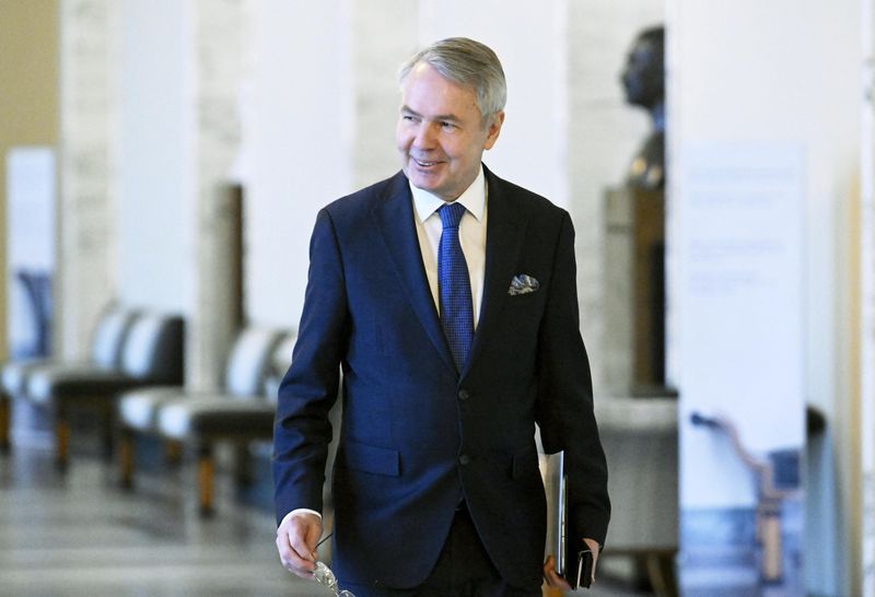 &copy; Reuters. Ministro das Relações Exteriores da Finlândia, Pekka Haavisto, durante entrevista coletiva em Helsinque
24/01/2023 Lehtikuva/Vesa Moilanen via REUTERS