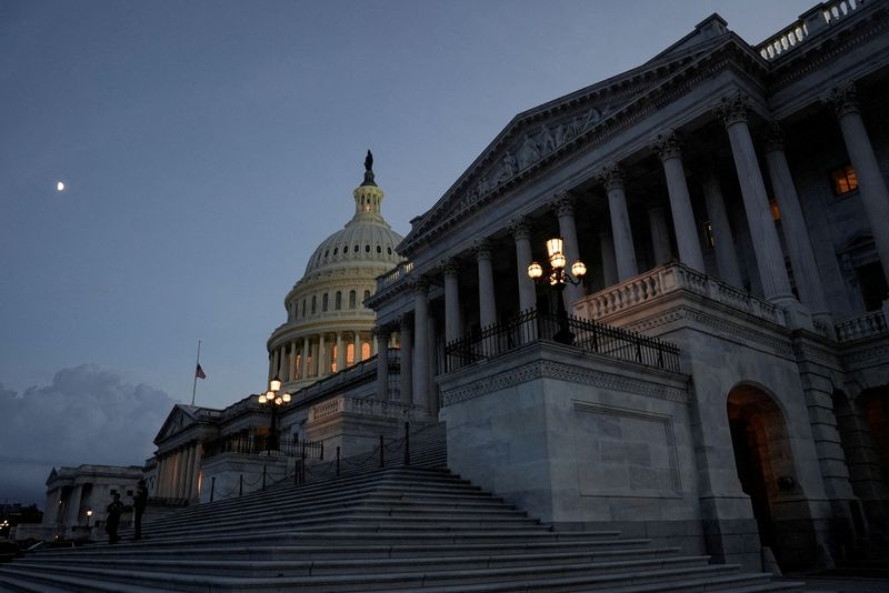 &copy; Reuters. FILE PHOTO: A general view of the U.S. Capitol after United States on Capitol Hill in Washington, D.C., U.S. August 6, 2022. REUTERS/Ken Cedeno