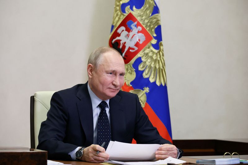 &copy; Reuters. الرئيس الروسي فلاديمير بوتين في موسكو يوم الثلاثاء. صورة لرويترز من وكالة سبوتنيك للأنباء.