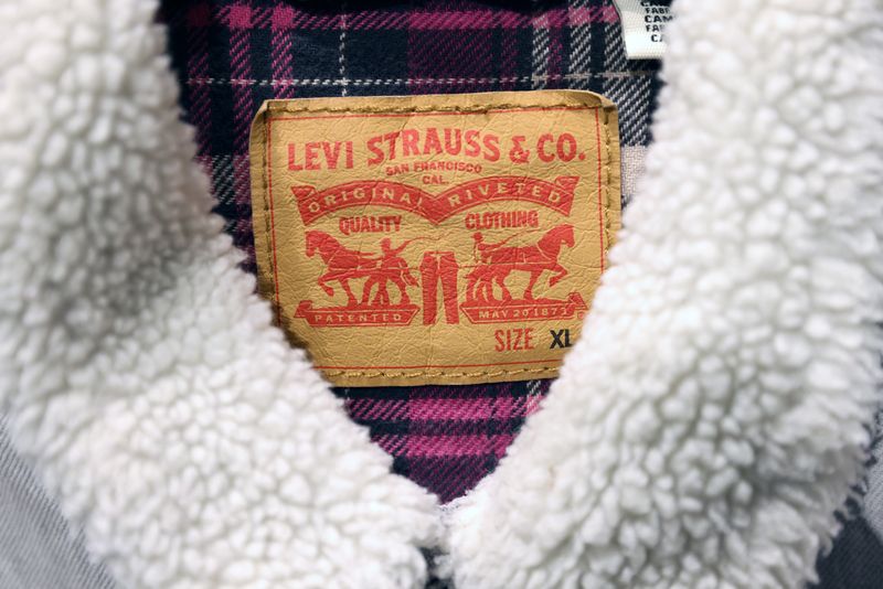 &copy; Reuters. The Levi Strauss & Co. label is seen on clothes in a store at the Woodbury Common Premium Outlets in Central Valley, New York, U.S., February 15, 2022. REUTERS/Andrew Kelly