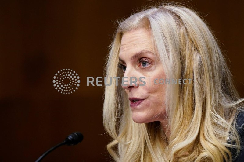 &copy; Reuters. Vice-chair do Federal Reserve, Lael Brainard
13/01/2022. REUTERS/Elizabeth Frantz