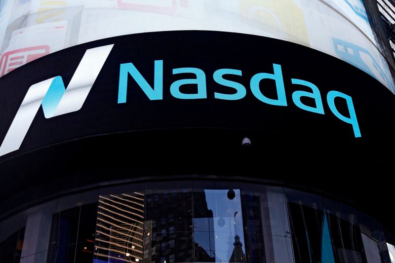 &copy; Reuters. FILE PHOTO: A view of the exterior of the Nasdaq market site in the Manhattan borough of New York City, U.S., October 24, 2016.  REUTERS/Shannon Stapleton/File Photo