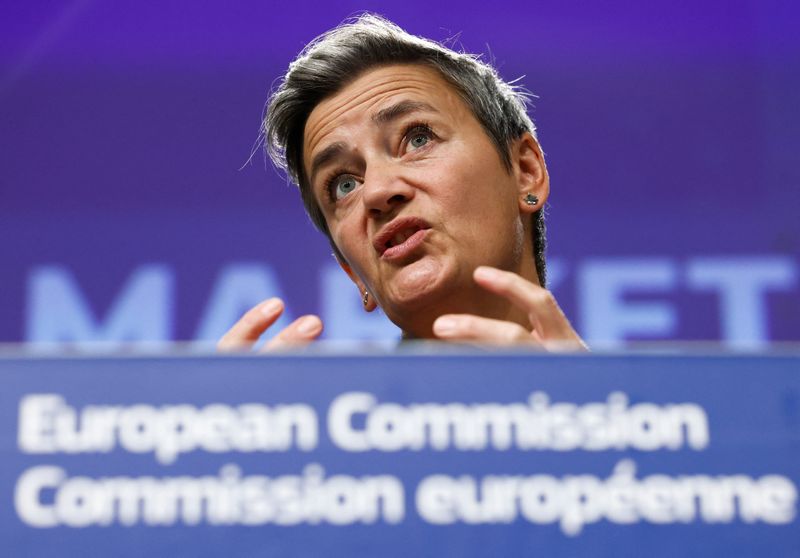 &copy; Reuters. 　欧州連合（ＥＵ）のベステアー上級副委員長（競争政策担当、写真）は２５日、フランス、ドイツ、イタリアなどの加盟国が企業への補助金増額を求めていることについて、形だけの支援