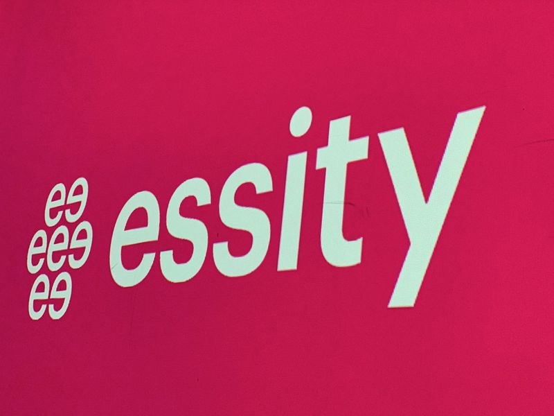 © Reuters. FILE PHOTO: Essity sign is seen in Stockholm, Sweden May 23, 2019. REUTERS/Anna Ringstrom/File Photo