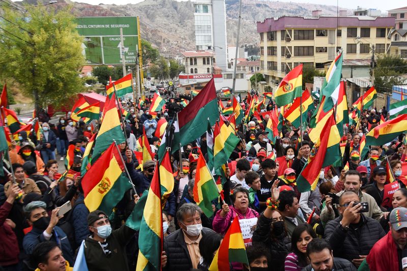 &copy; Reuters. Manifestantes participam de "assembleia nacional" em La Paz
25/01/2023 REUTERS/Claudia Morales