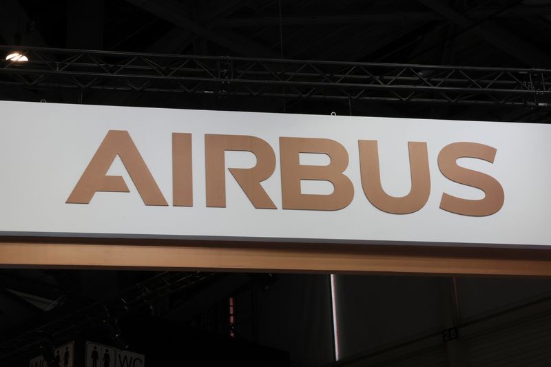 &copy; Reuters. An Airbus logo is pictured during the European Business Aviation Convention & Exhibition (EBACE) in Geneva, Switzerland, May 23, 2022. REUTERS/Denis Balibouse