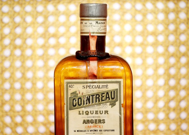 &copy; Reuters. FILE PHOTO: A bottle of Cointreau, the orange-flavoured triple sec liqueur, is displayed at the Carre Cointreau in the Cointreau distillery in Saint-Barthelemy-d'Anjou, near Angers, France, February 8, 2019. REUTERS/Stephane Mahe/File Photo